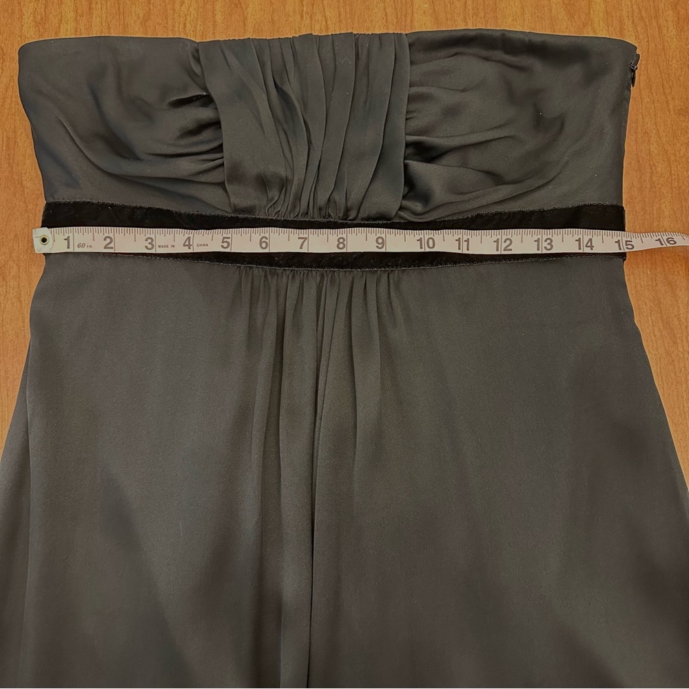 Banana Republic Silk Black Strapless Cocktail Dress Formal Wedding Guest Size 10 - Picture 5 of 9
